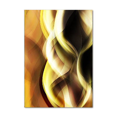 Glass wall art Golden light