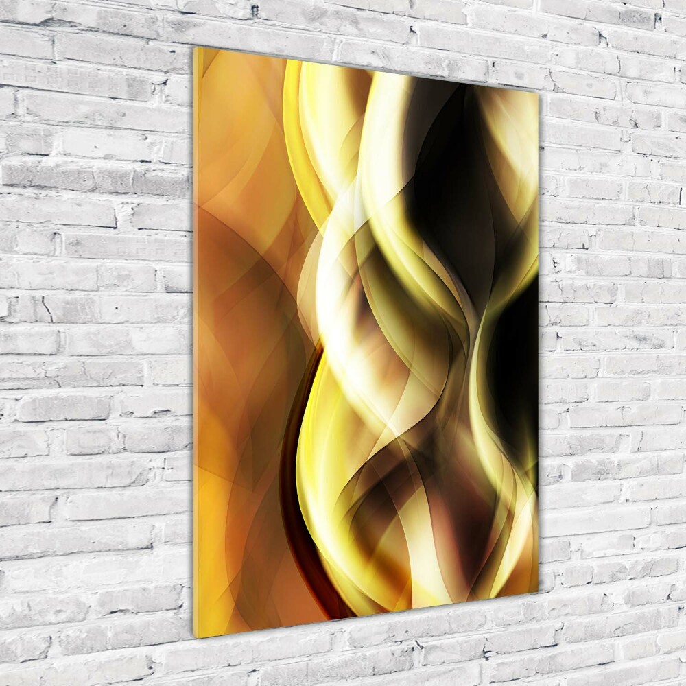 Glass wall art Golden light