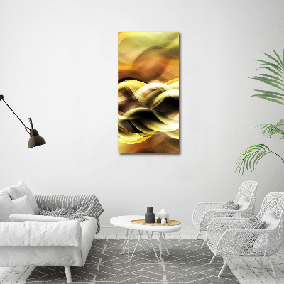 Glass wall art Golden light