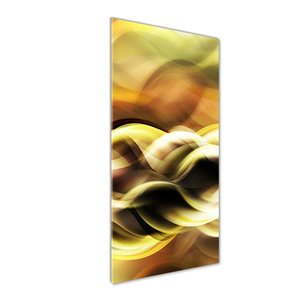 Glass wall art Golden light