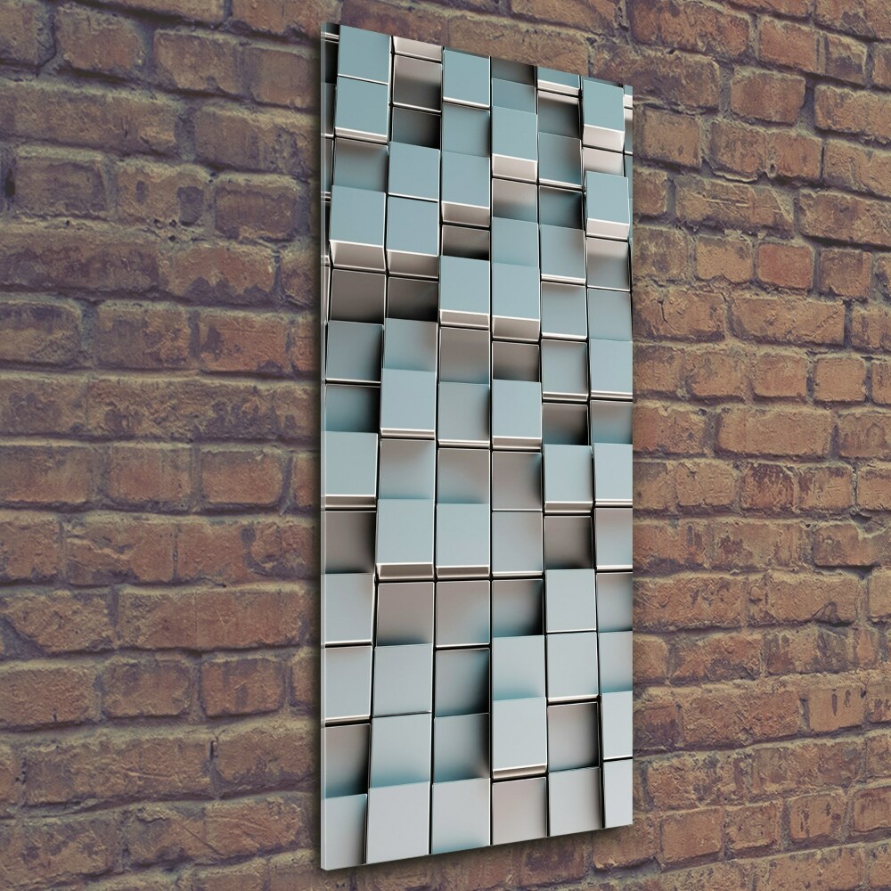 Glass wall art Cube wall