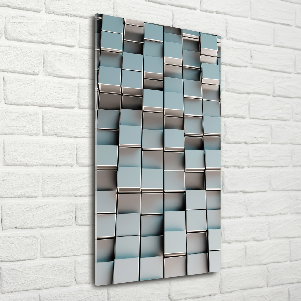 Glass wall art Cube wall