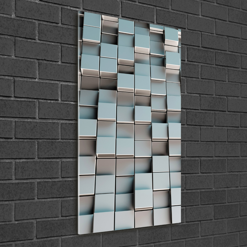 Glass wall art Cube wall