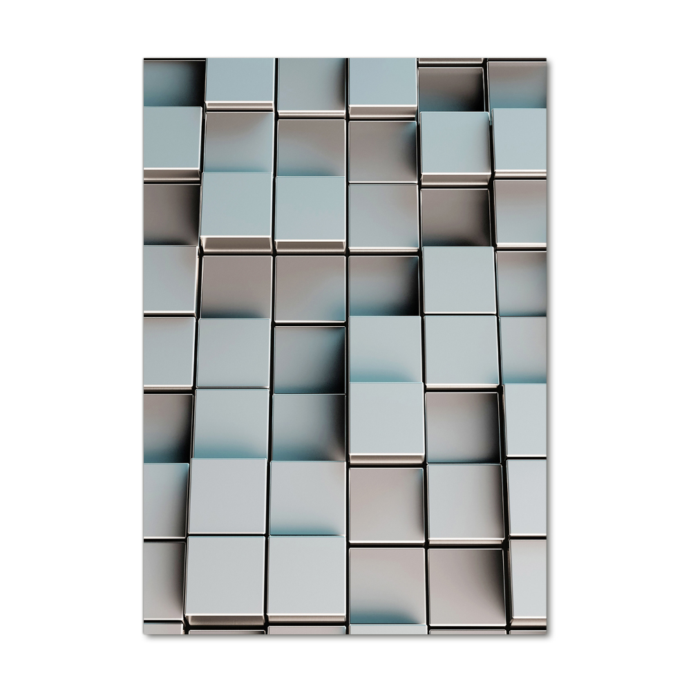 Glass wall art Cube wall