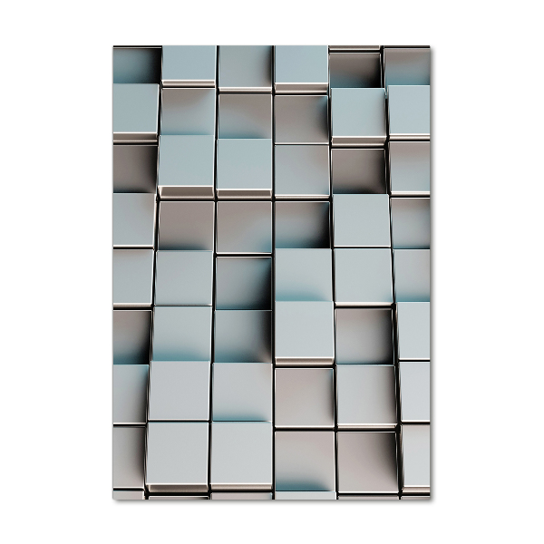 Glass wall art Cube wall