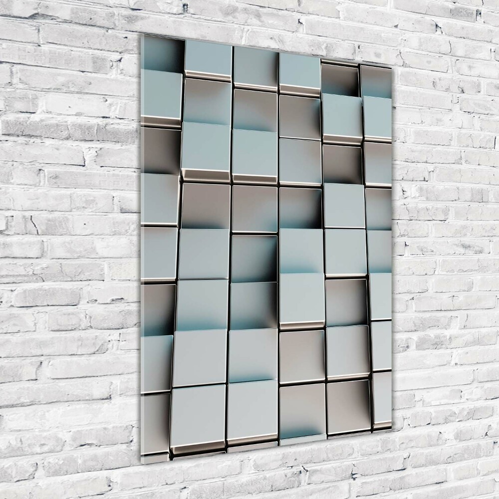 Glass wall art Cube wall