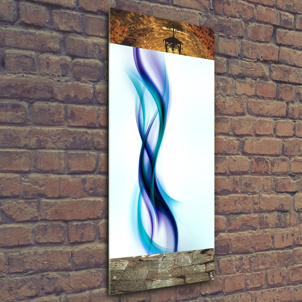 Glass wall art Wave abstraction