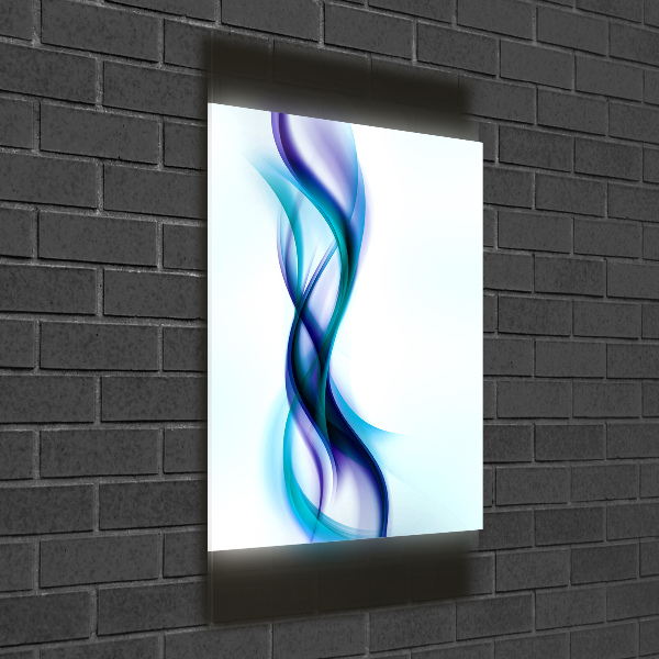 Glass wall art Wave abstraction