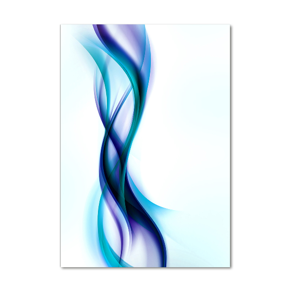 Glass wall art Wave abstraction