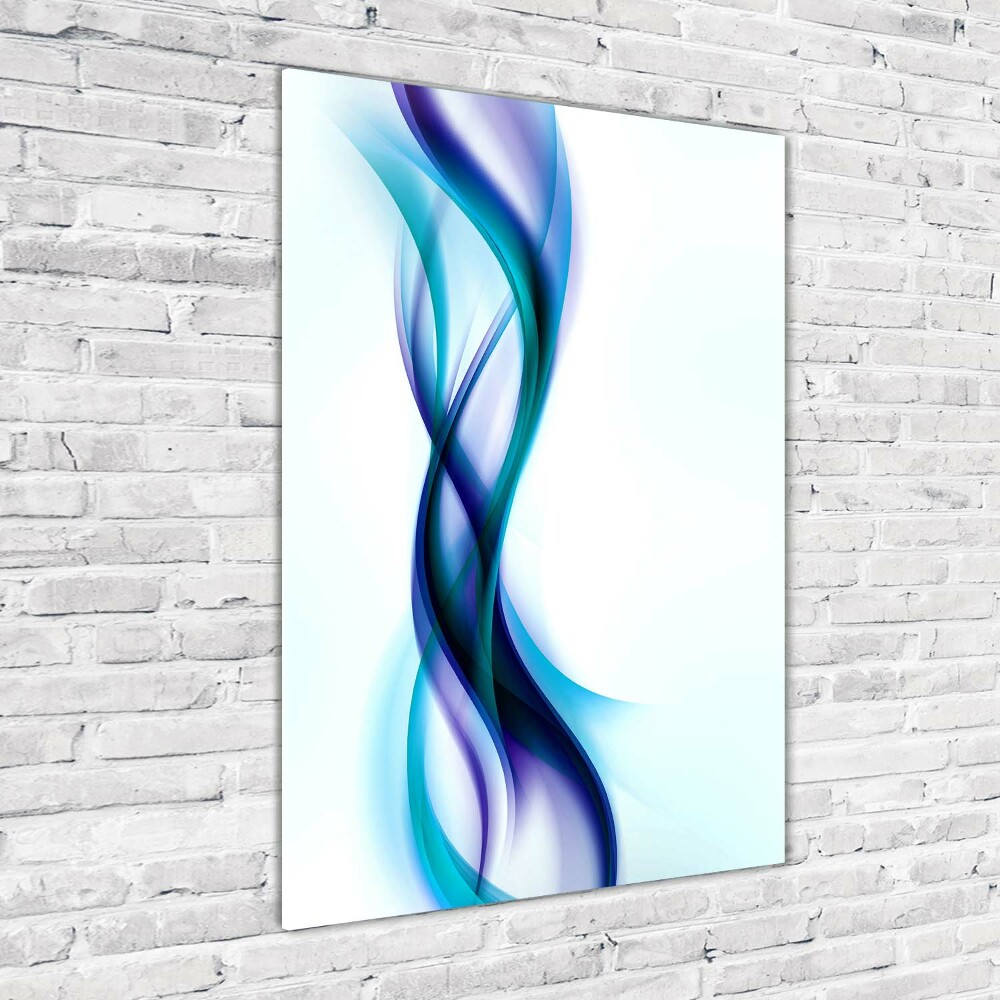 Glass wall art Wave abstraction