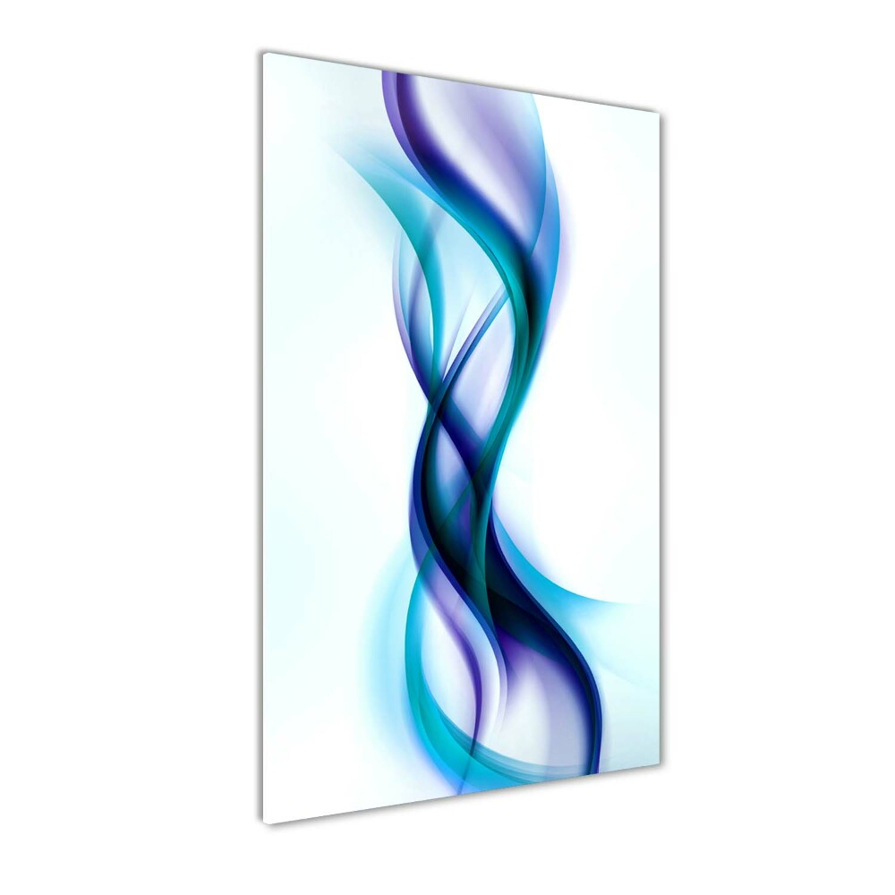 Glass wall art Wave abstraction