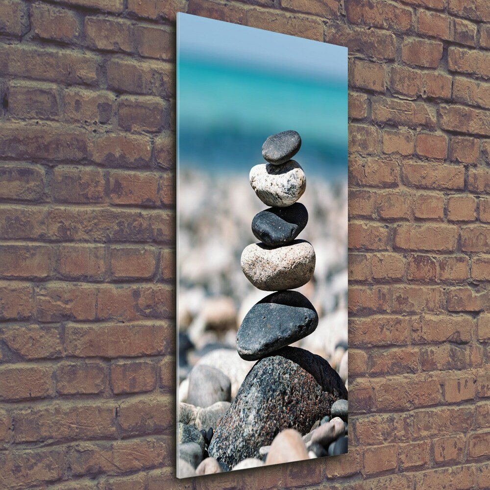 Wall art on glass Stony beach