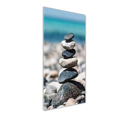 Wall art on glass Stony beach