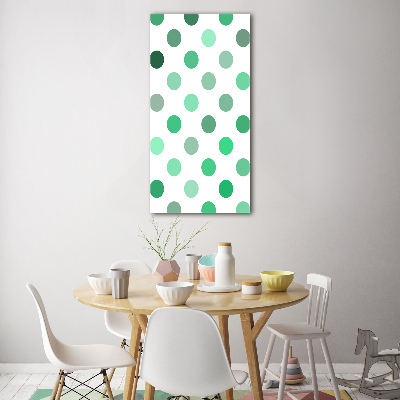 Photo printed on glass Green dots