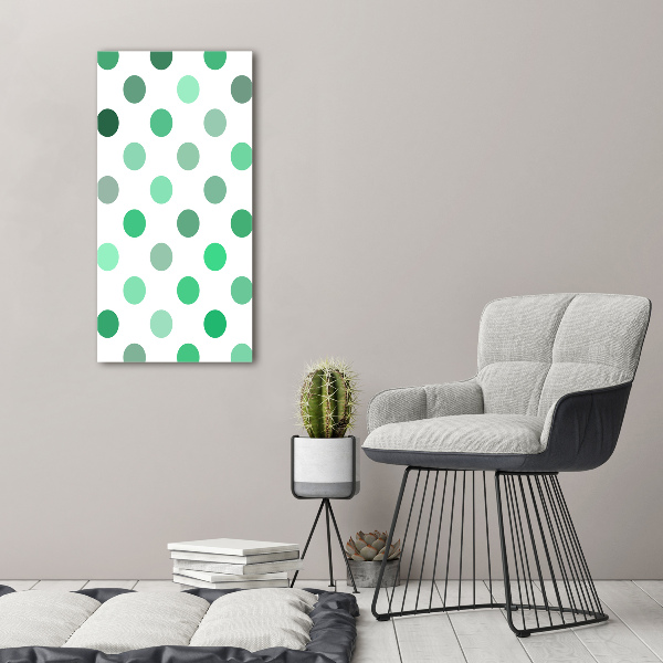 Photo printed on glass Green dots