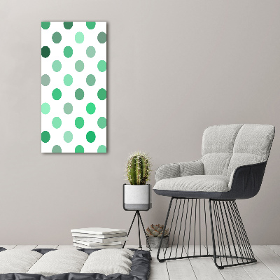 Photo printed on glass Green dots