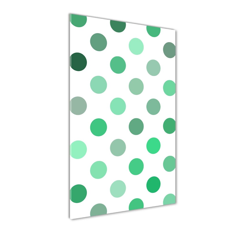 Photo printed on glass Green dots