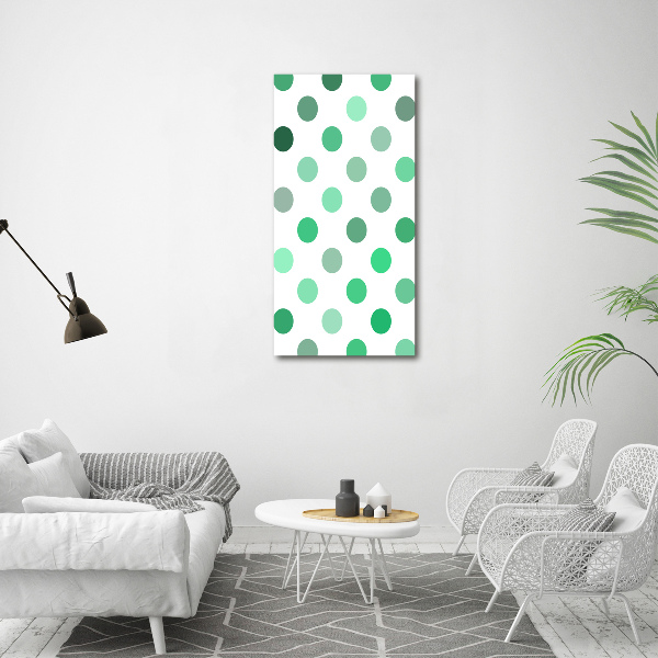 Photo printed on glass Green dots