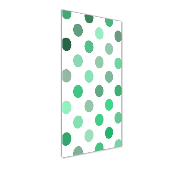 Photo printed on glass Green dots