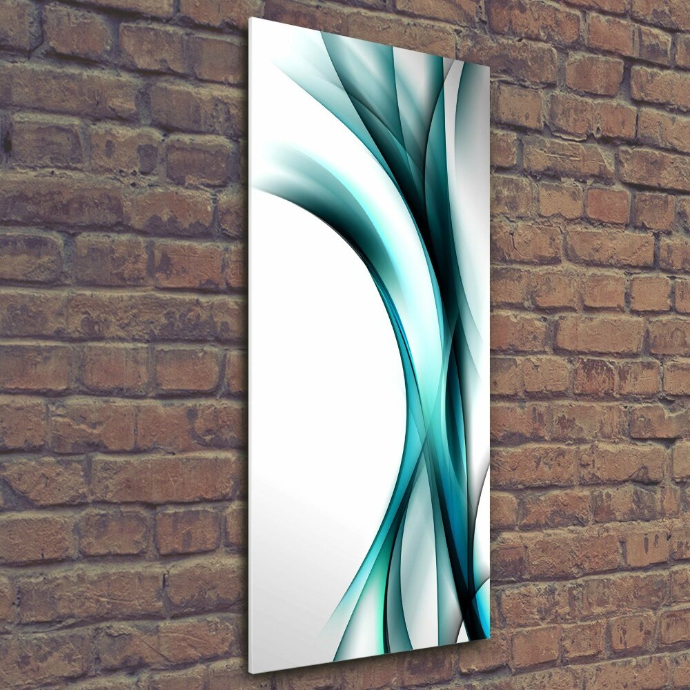 Print on a a glass Wave abstraction