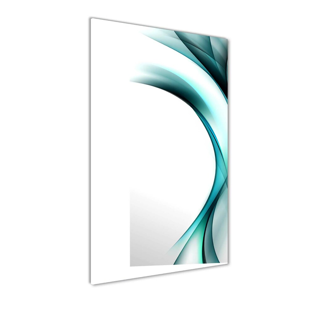 Print on a a glass Wave abstraction