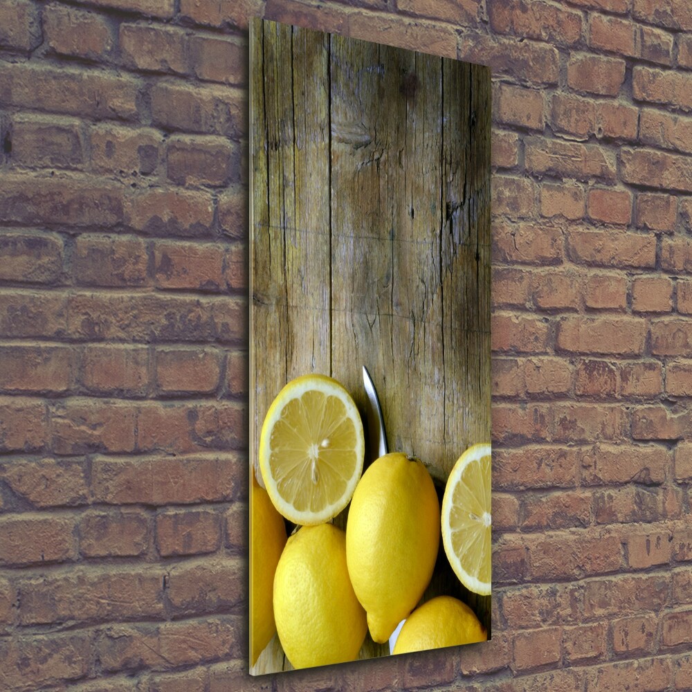 Photo printed on glass Lemons