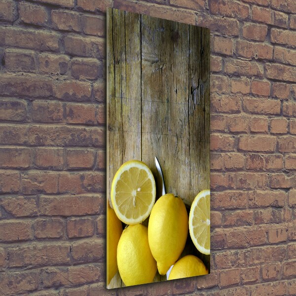 Photo printed on glass Lemons