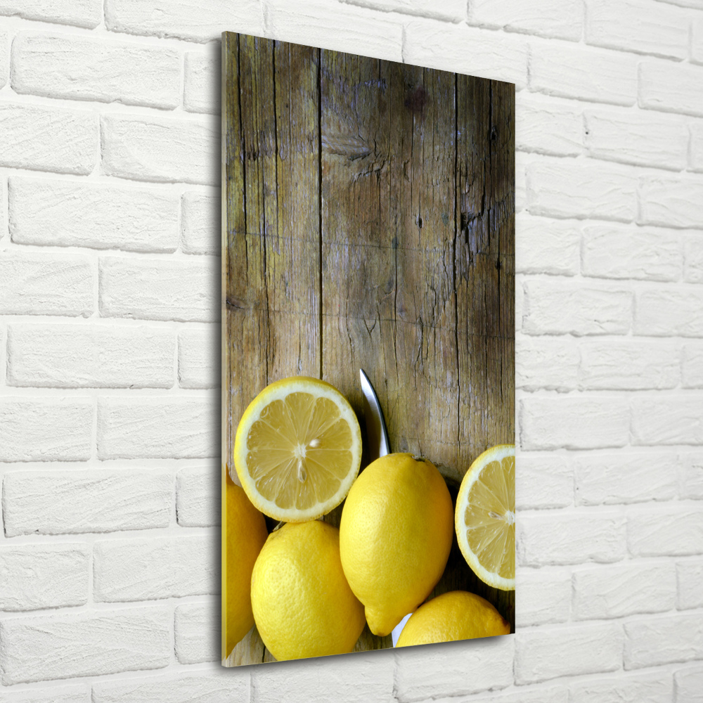 Photo printed on glass Lemons