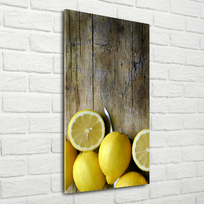 Photo printed on glass Lemons