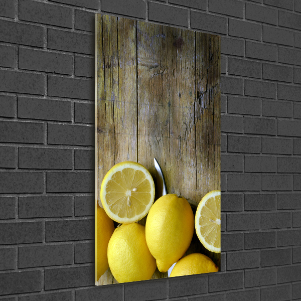 Photo printed on glass Lemons