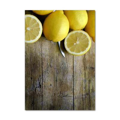 Photo printed on glass Lemons