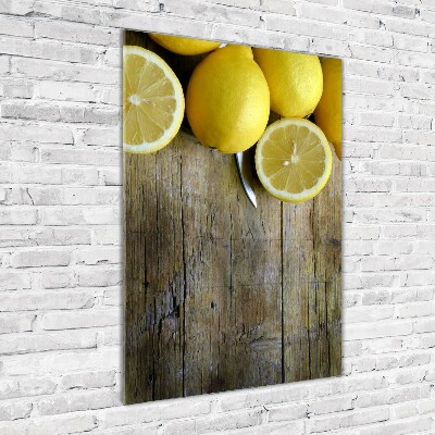 Photo printed on glass Lemons