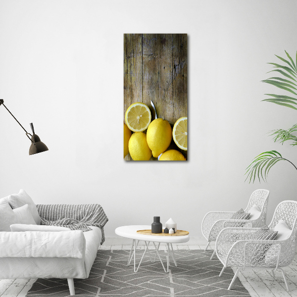 Photo printed on glass Lemons