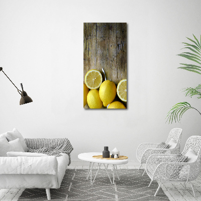 Photo printed on glass Lemons