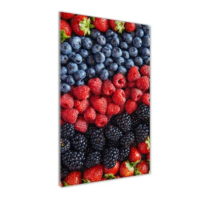 Printed glass wall art Forest fruits