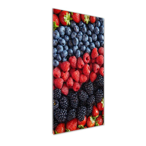 Printed glass wall art Forest fruits