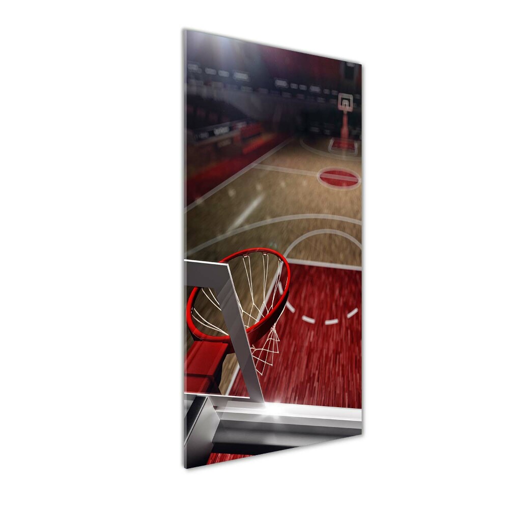 Glass wall art Basketball field