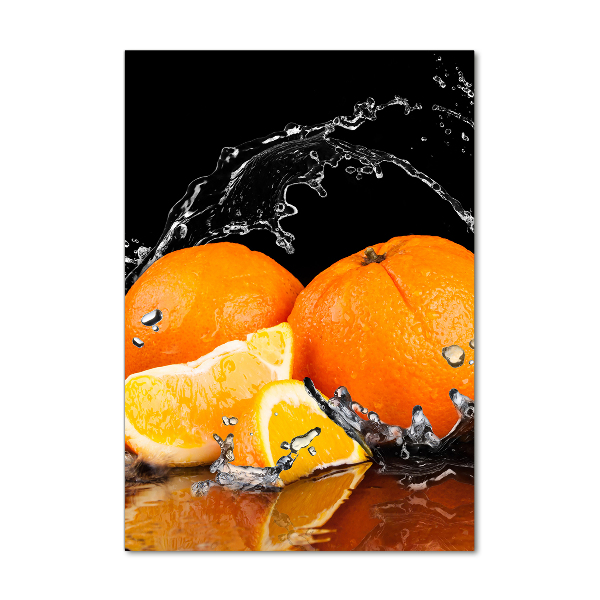 Photo printed on glass Oranges