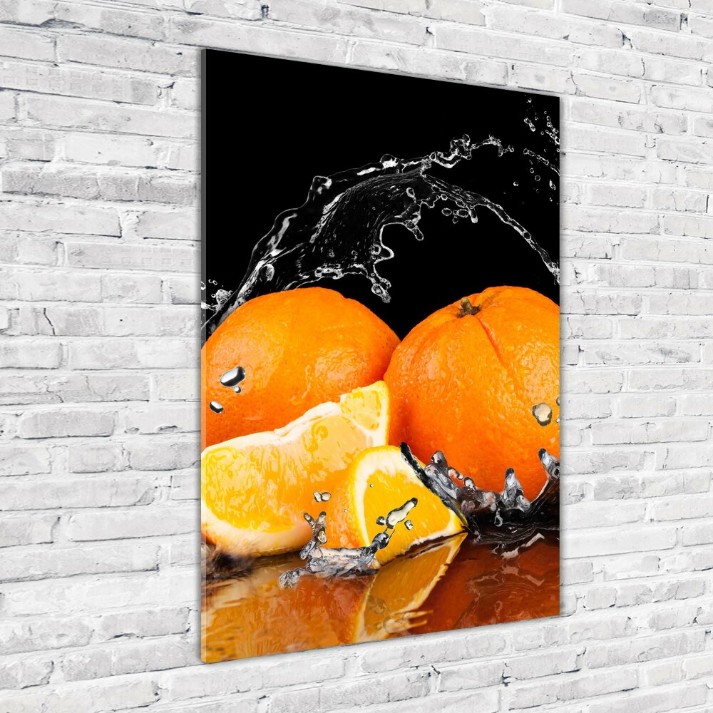 Photo printed on glass Oranges