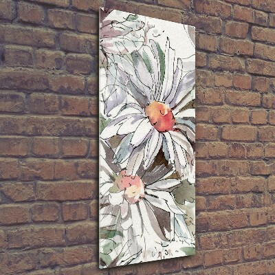 Wall art on glass Daisy