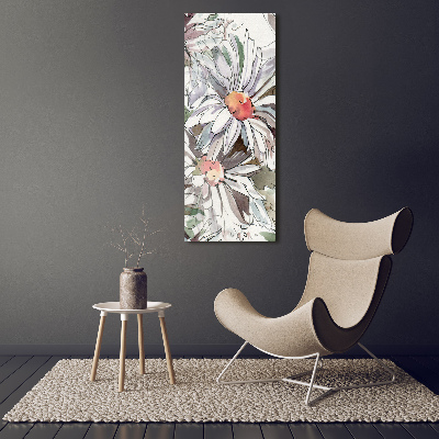 Wall art on glass Daisy