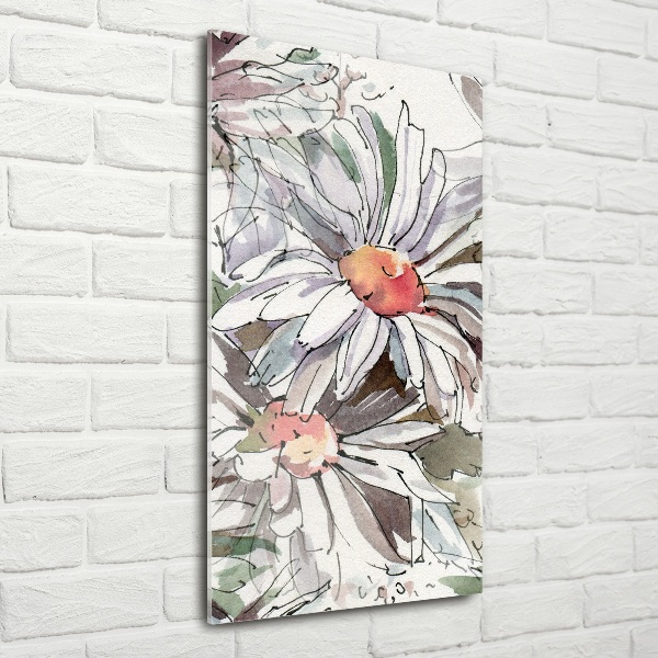 Wall art on glass Daisy