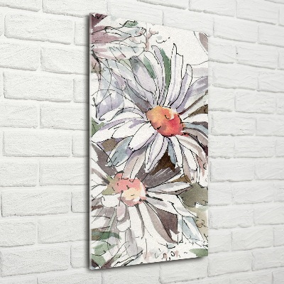 Wall art on glass Daisy