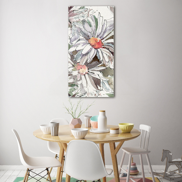 Wall art on glass Daisy