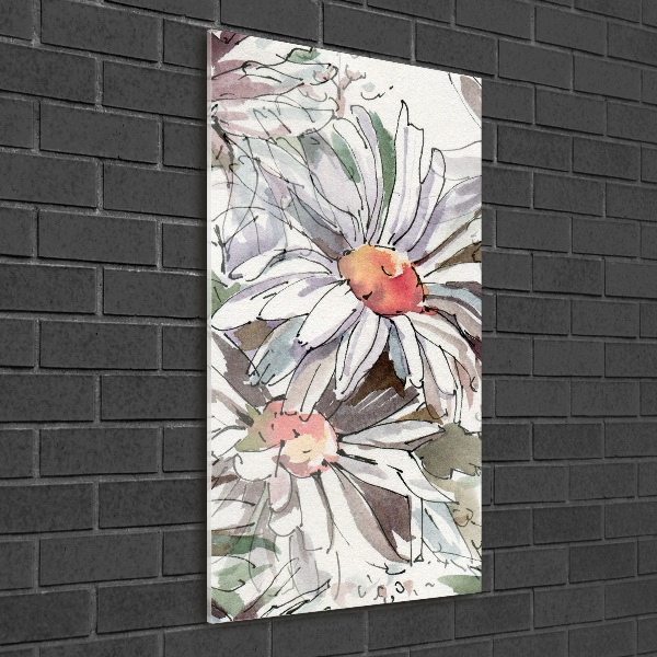 Wall art on glass Daisy