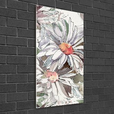 Wall art on glass Daisy