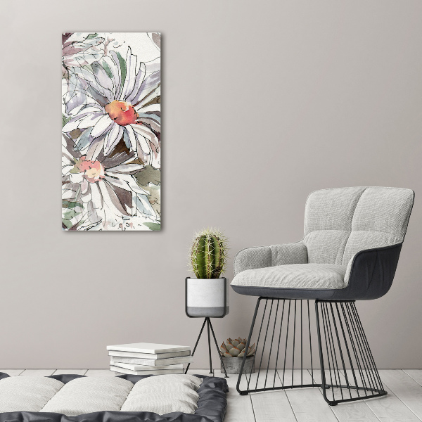 Wall art on glass Daisy