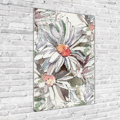 Wall art on glass Daisy