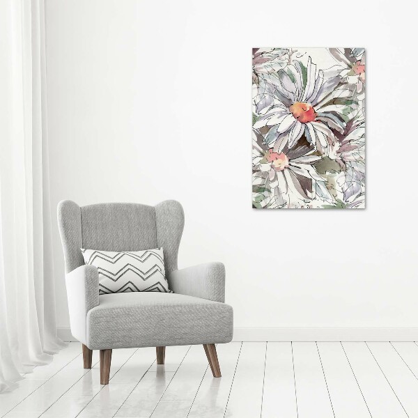 Wall art on glass Daisy