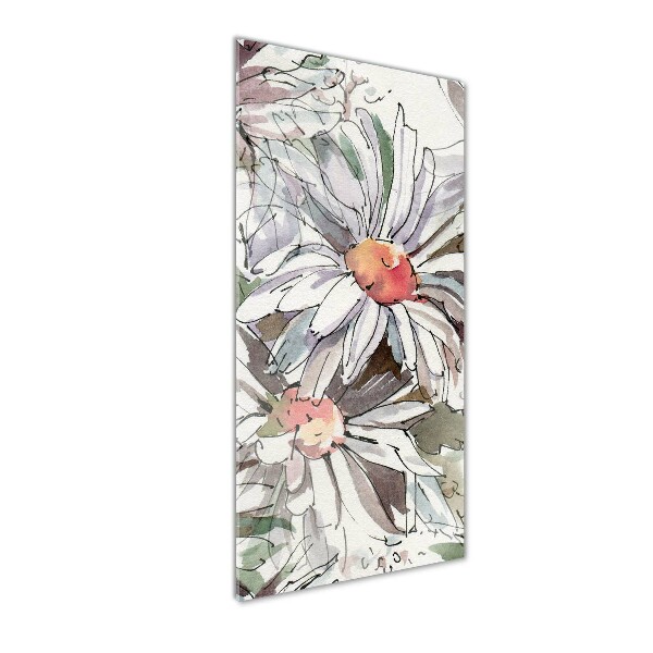 Wall art on glass Daisy